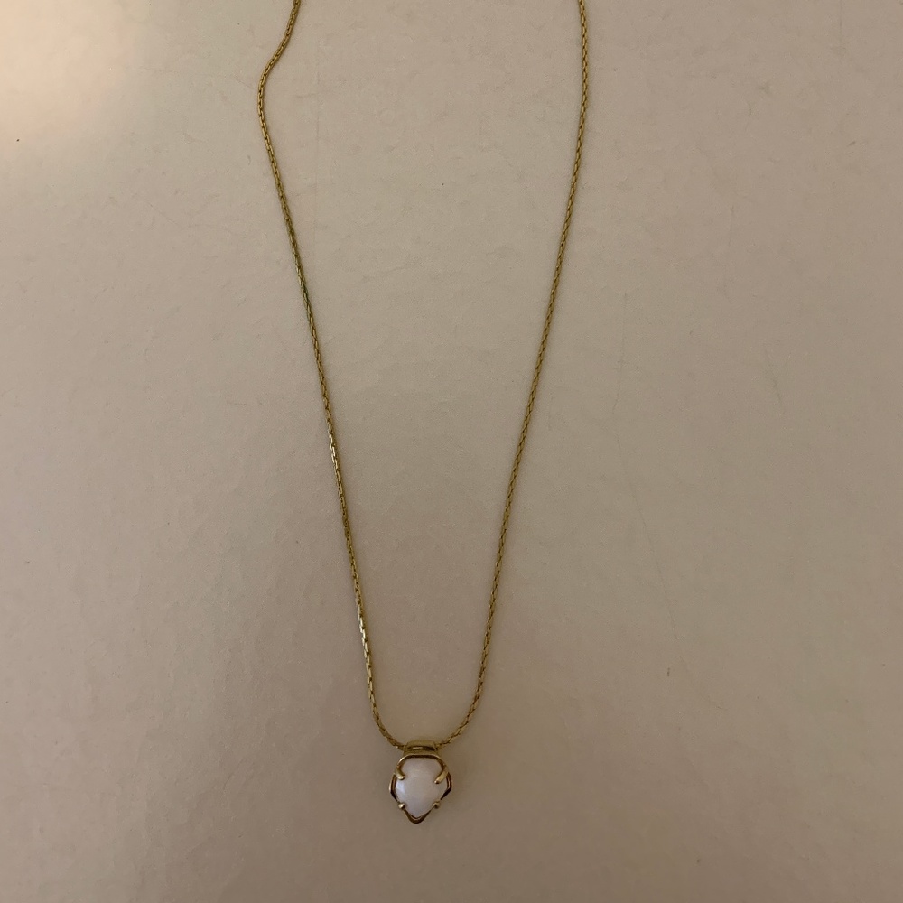 Kendra Scott White Stone Pendant Charm on Chain